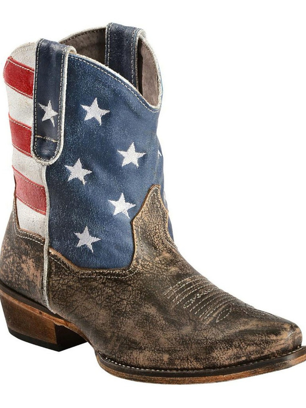 ROPER WOMEN'S AMERICAN BEAUTY FLAG ANKLE BOOTS size 6.5 NWT - Picture 11 of 12